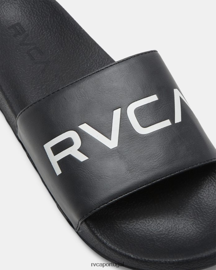 sapato RVCA unissex slide esportivo Preto branco N00F2H747