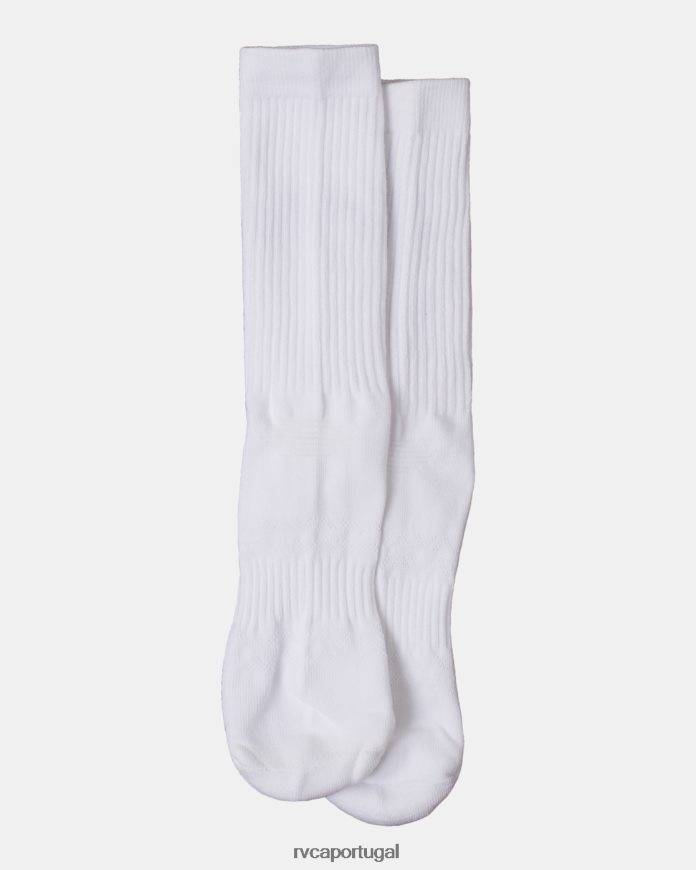 acessórios RVCA unissex Pacote com 2 meias esportivas com almofada e ventilação branco N00F2H692