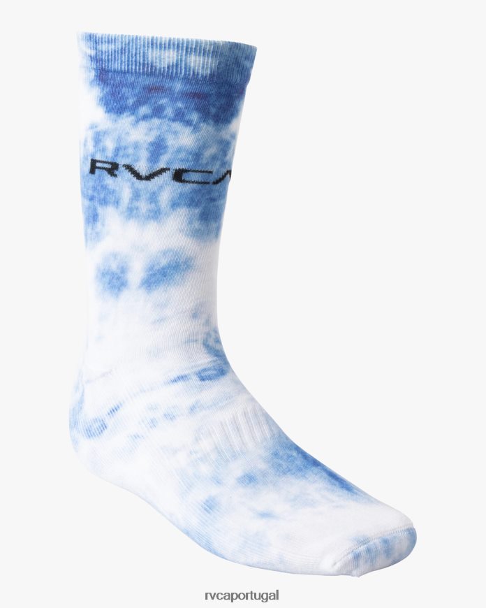 acessórios RVCA unissex Pacote de 2 meias tie-dye azul N00F2H729