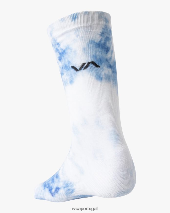 acessórios RVCA unissex Pacote de 2 meias tie-dye azul N00F2H729