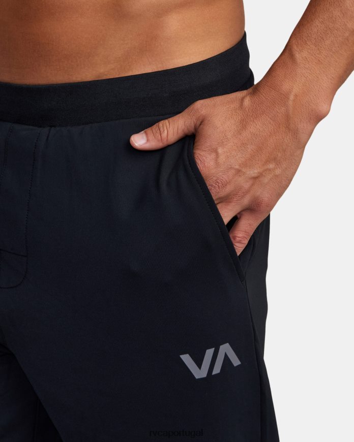 roupas RVCA homens calça de treino preto N00F2H332