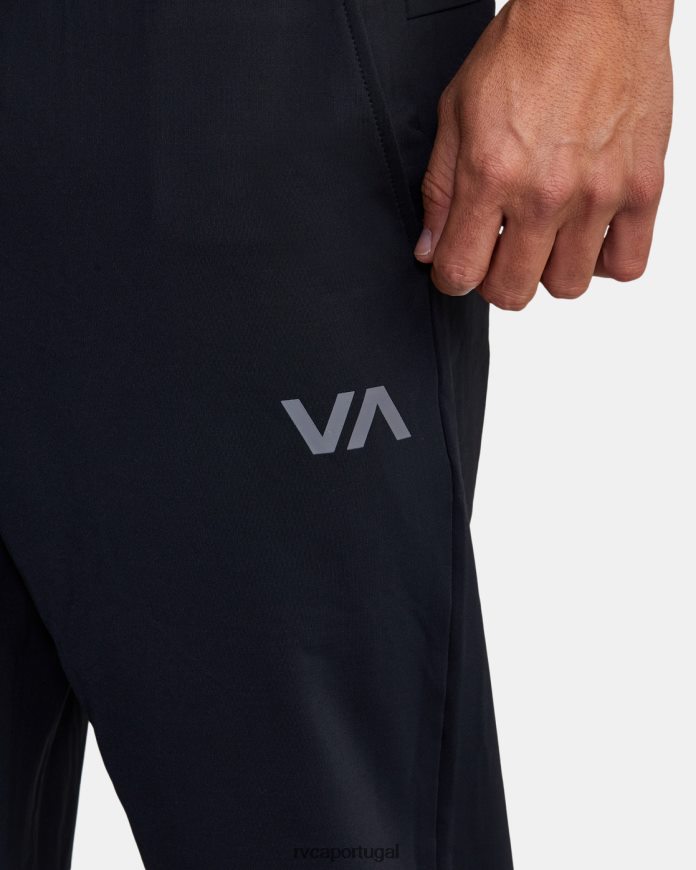 roupas RVCA homens calça de treino preto N00F2H332