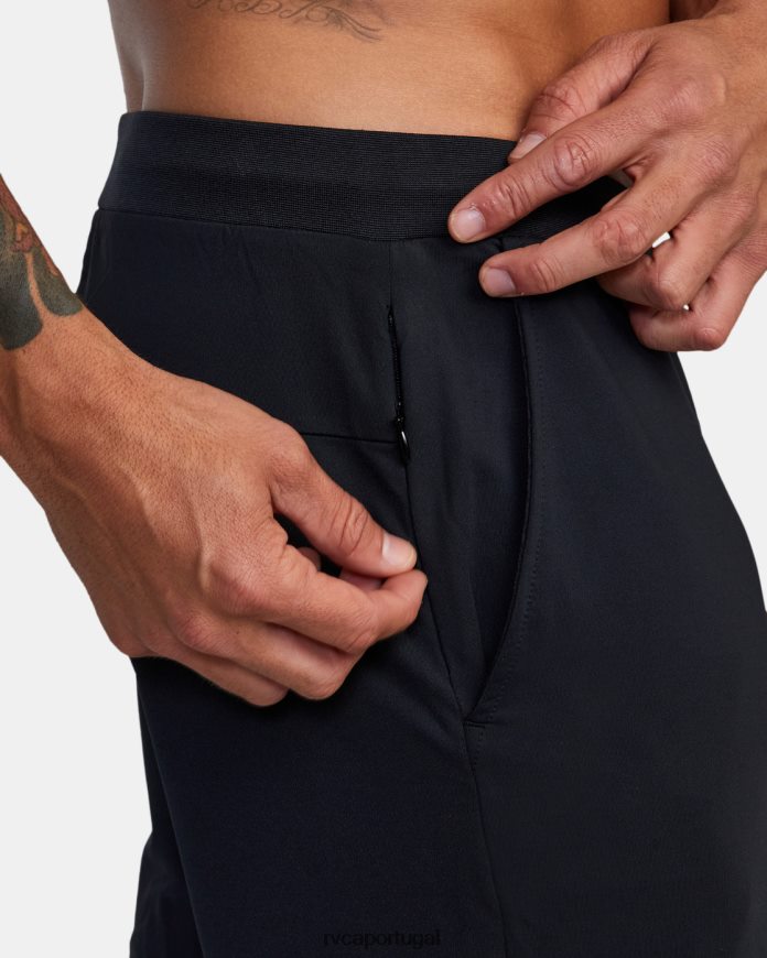 roupas RVCA homens calça de treino preto N00F2H332