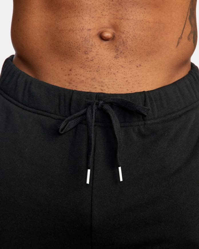 roupas RVCA homens calças de moletom rápidas preto 2 N00F2H774