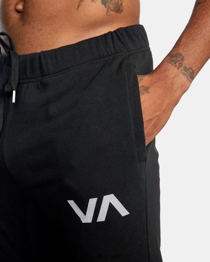 roupas RVCA homens calças de moletom rápidas preto 2 N00F2H774