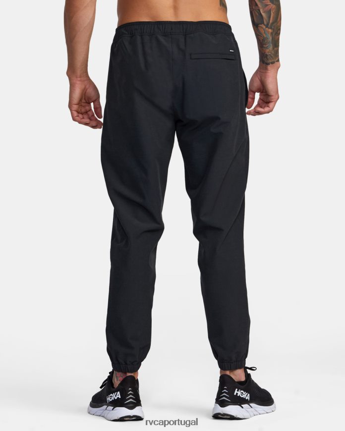 roupas RVCA homens calças híbridas de iogue preto N00F2H850