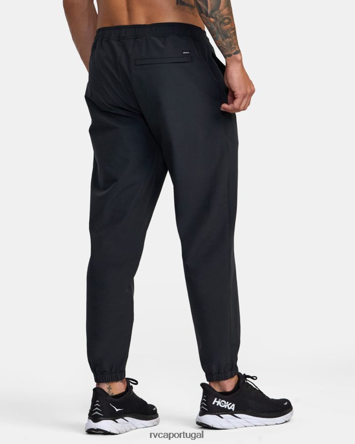 roupas RVCA homens calças híbridas de iogue preto N00F2H850