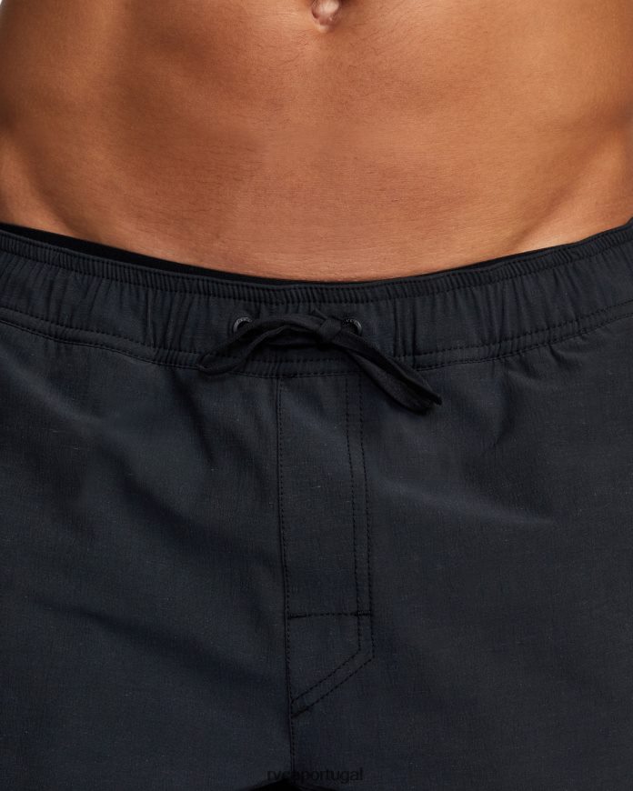 roupas RVCA homens calças híbridas de iogue preto N00F2H850