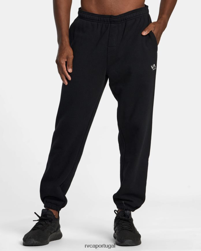 roupas RVCA homens va joggers essenciais preto N00F2H515