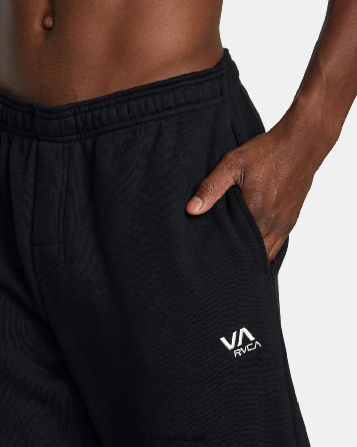roupas RVCA homens va joggers essenciais preto N00F2H515