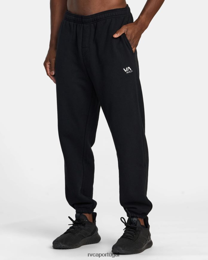 roupas RVCA homens va joggers essenciais preto N00F2H515