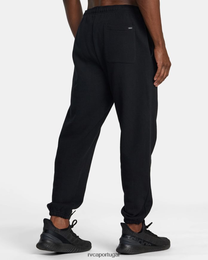 roupas RVCA homens va joggers essenciais preto N00F2H515