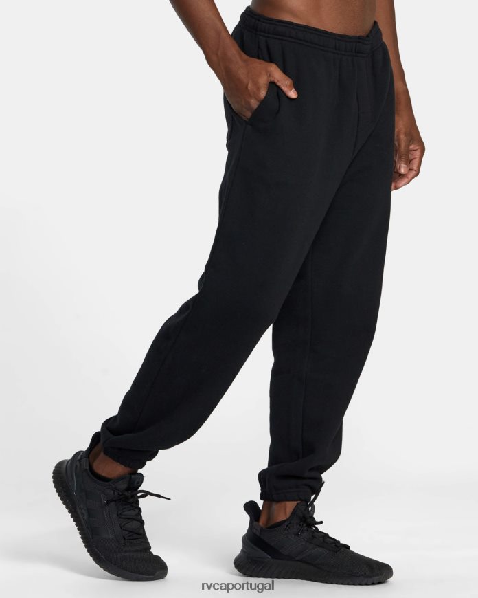 roupas RVCA homens va joggers essenciais preto N00F2H515