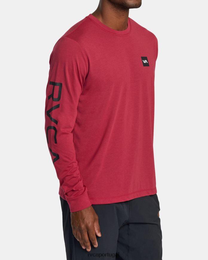 roupas RVCA homens 2x camiseta de manga comprida magenta profundo N00F2H483