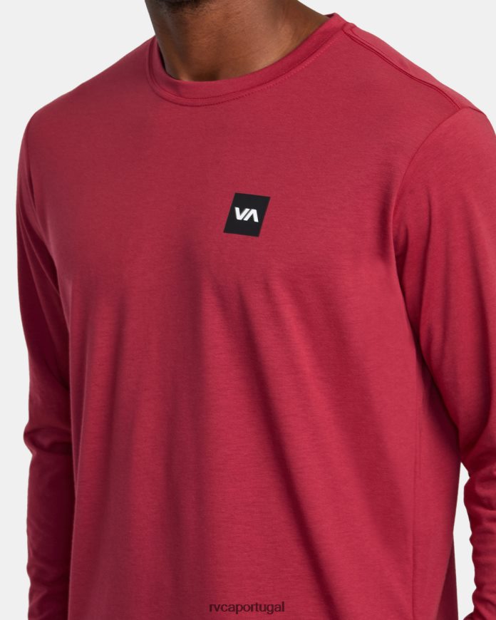 roupas RVCA homens 2x camiseta de manga comprida magenta profundo N00F2H483
