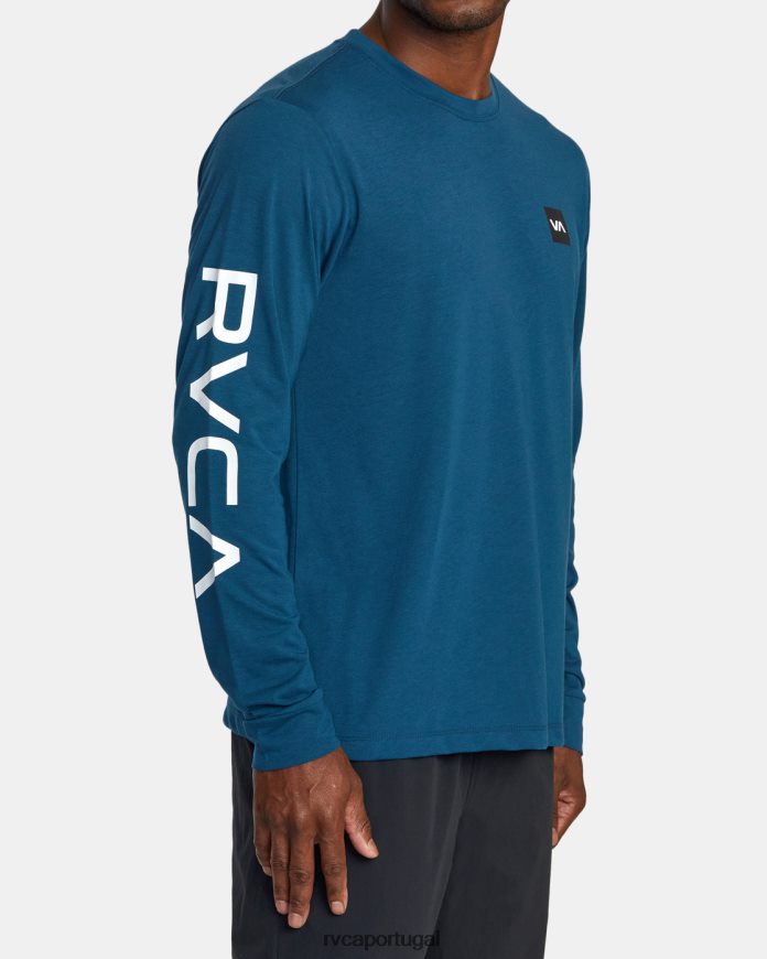 roupas RVCA homens 2x camiseta de manga comprida marinho N00F2H439