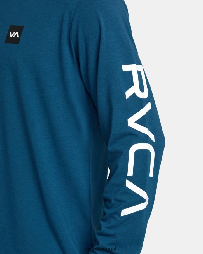 roupas RVCA homens 2x camiseta de manga comprida marinho N00F2H439