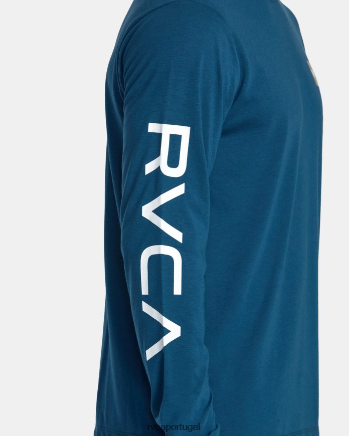 roupas RVCA homens 2x camiseta de manga comprida marinho N00F2H439