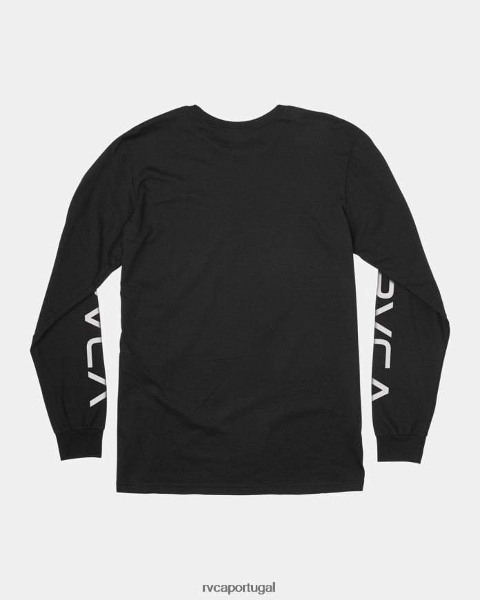 roupas RVCA homens 2x camiseta de manga comprida preto N00F2H740