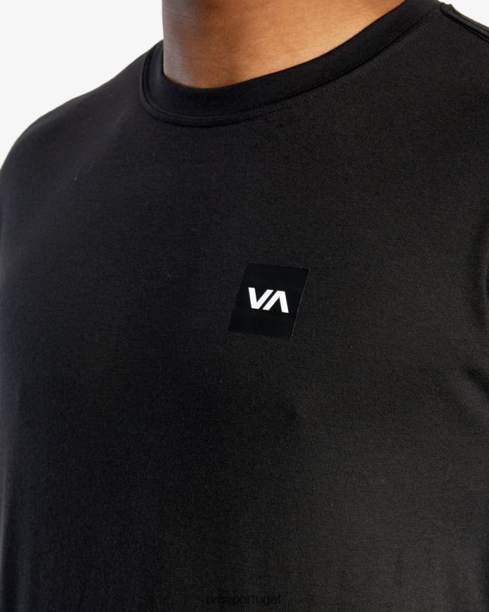 roupas RVCA homens 2x camiseta de manga comprida preto N00F2H740