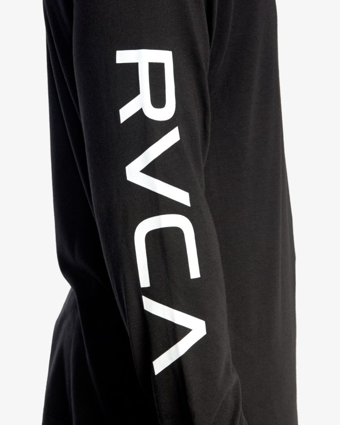 roupas RVCA homens 2x camiseta de manga comprida preto N00F2H740