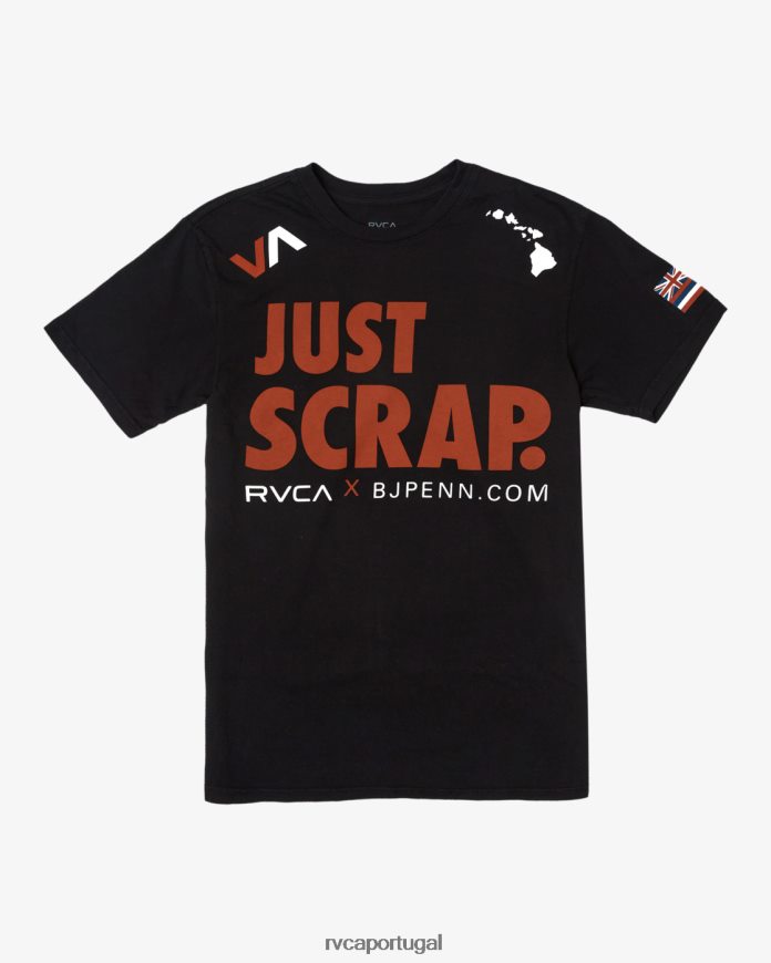 roupas RVCA homens Penn Just Scrap Tee preto N00F2H914