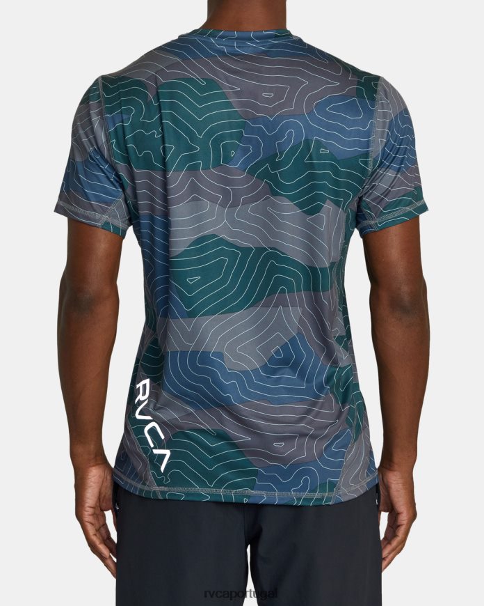 roupas RVCA homens blusa de treino de manga curta hawaii sport vent havaí topo camuflado N00F2H438