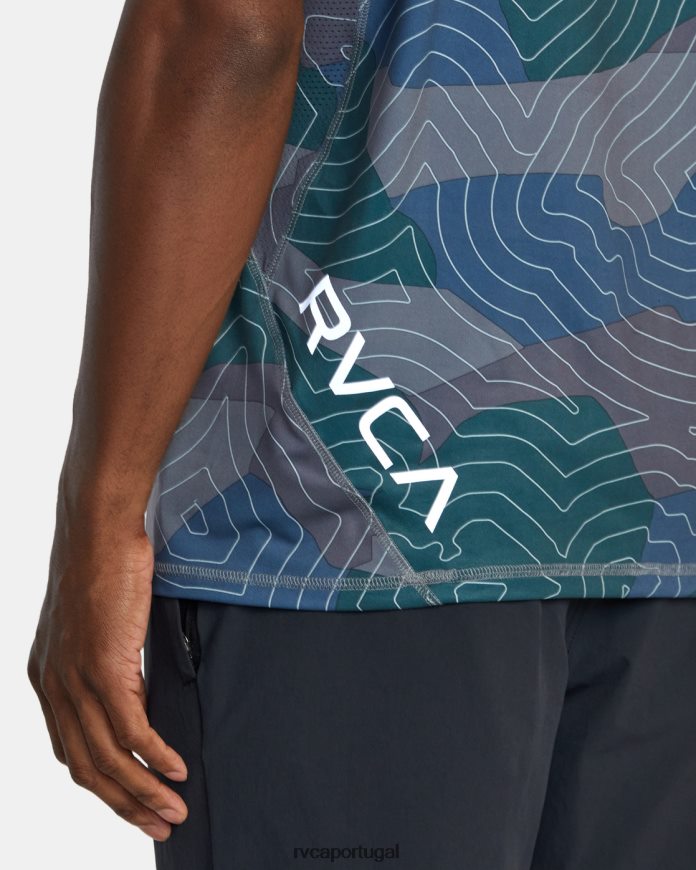 roupas RVCA homens blusa de treino de manga curta hawaii sport vent havaí topo camuflado N00F2H438