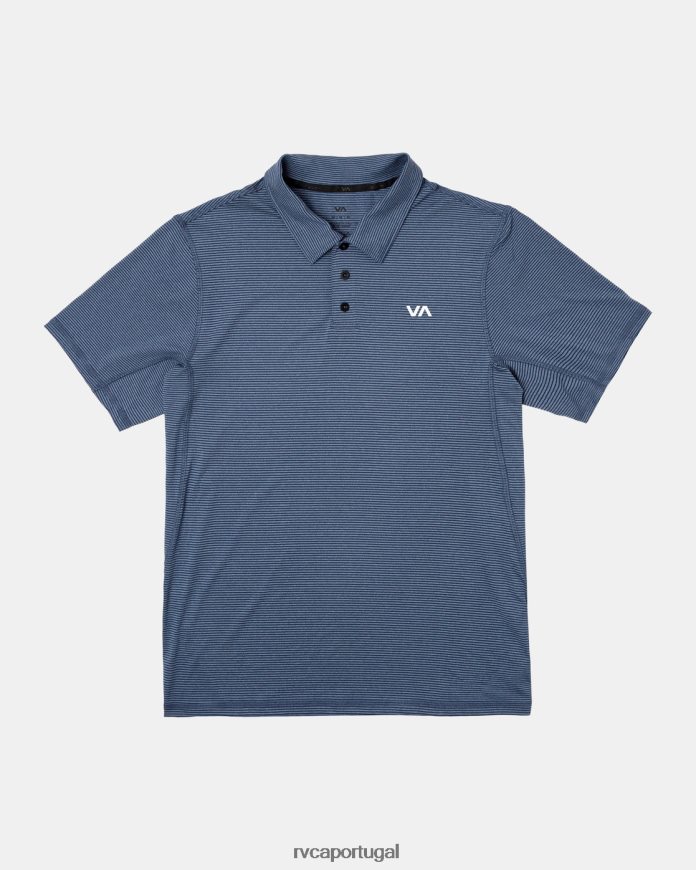 roupas RVCA homens camisa polo técnica va sport vent azul exército N00F2H137