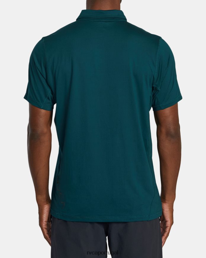 roupas RVCA homens camisa polo técnica va sport vent mar profundo N00F2H431