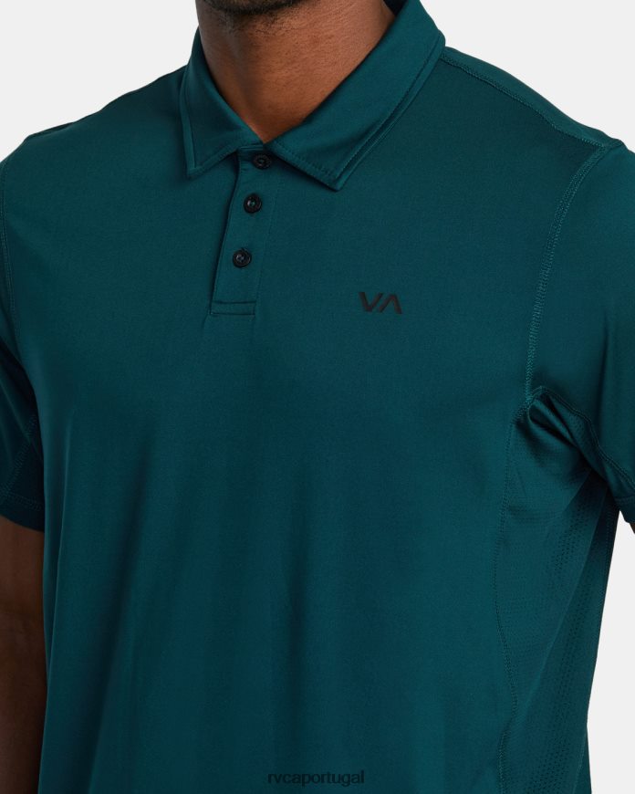 roupas RVCA homens camisa polo técnica va sport vent mar profundo N00F2H431