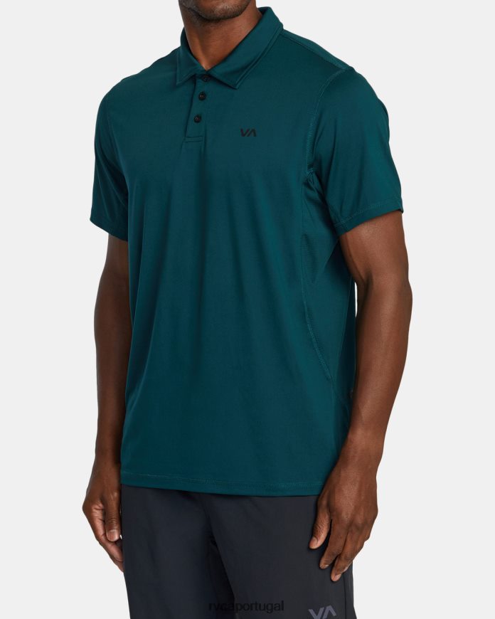 roupas RVCA homens camisa polo técnica va sport vent mar profundo N00F2H431