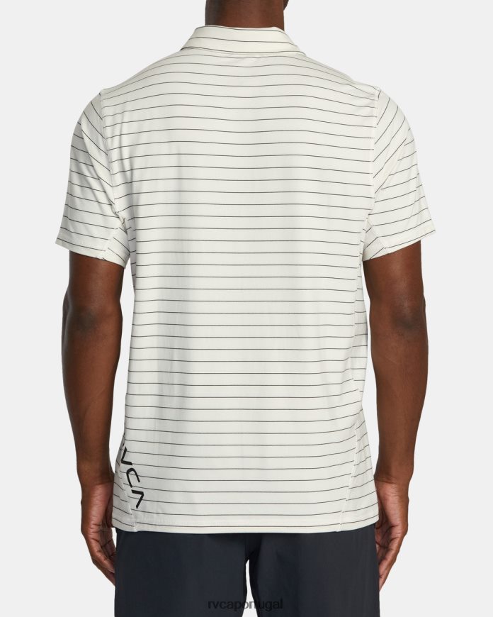roupas RVCA homens camisa polo técnica va sport vent off white N00F2H466