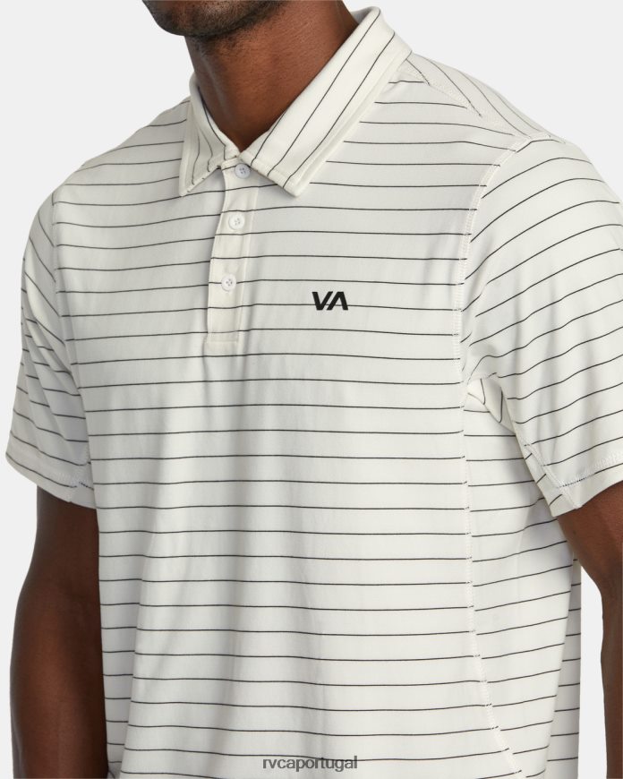 roupas RVCA homens camisa polo técnica va sport vent off white N00F2H466