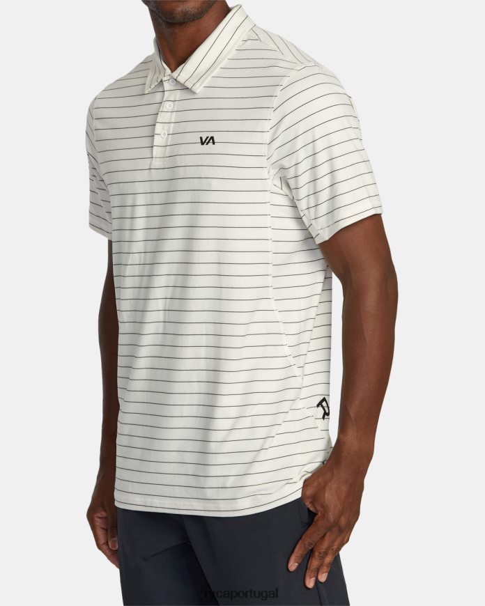 roupas RVCA homens camisa polo técnica va sport vent off white N00F2H466