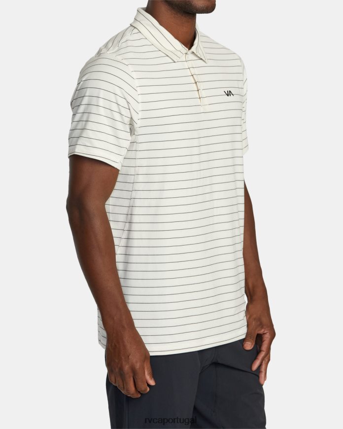 roupas RVCA homens camisa polo técnica va sport vent off white N00F2H466