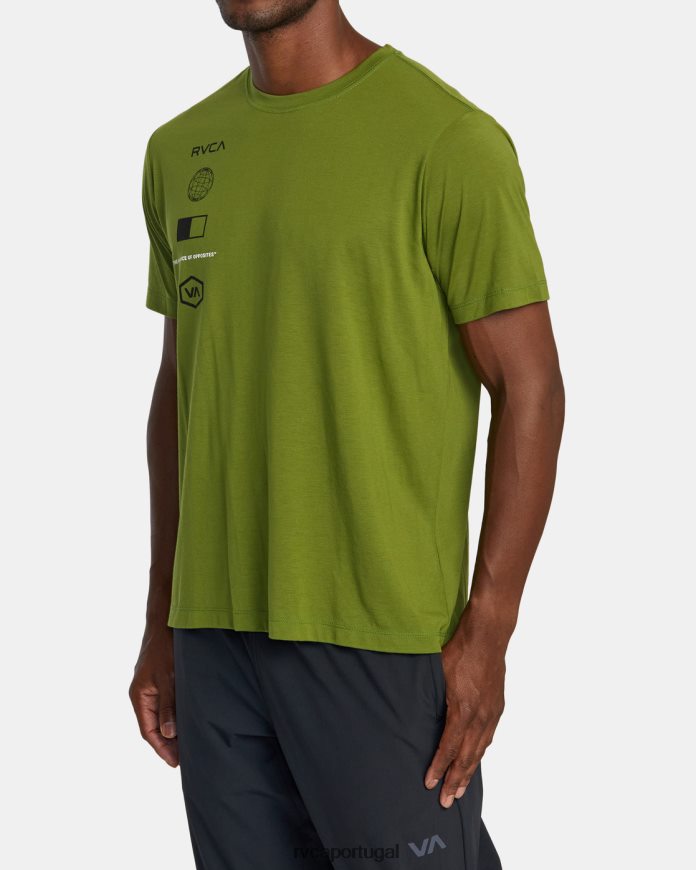 roupas RVCA homens camiseta arena folha de oliveira N00F2H392