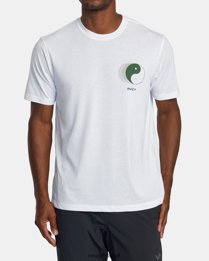 roupas RVCA homens camiseta com alfinete yin yang branco N00F2H373