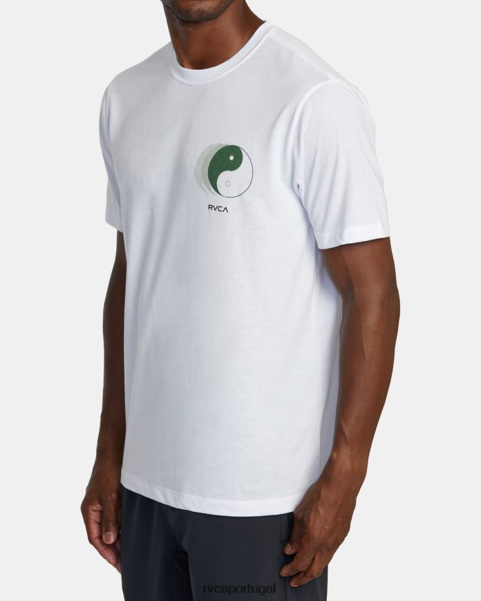 roupas RVCA homens camiseta com alfinete yin yang branco N00F2H373
