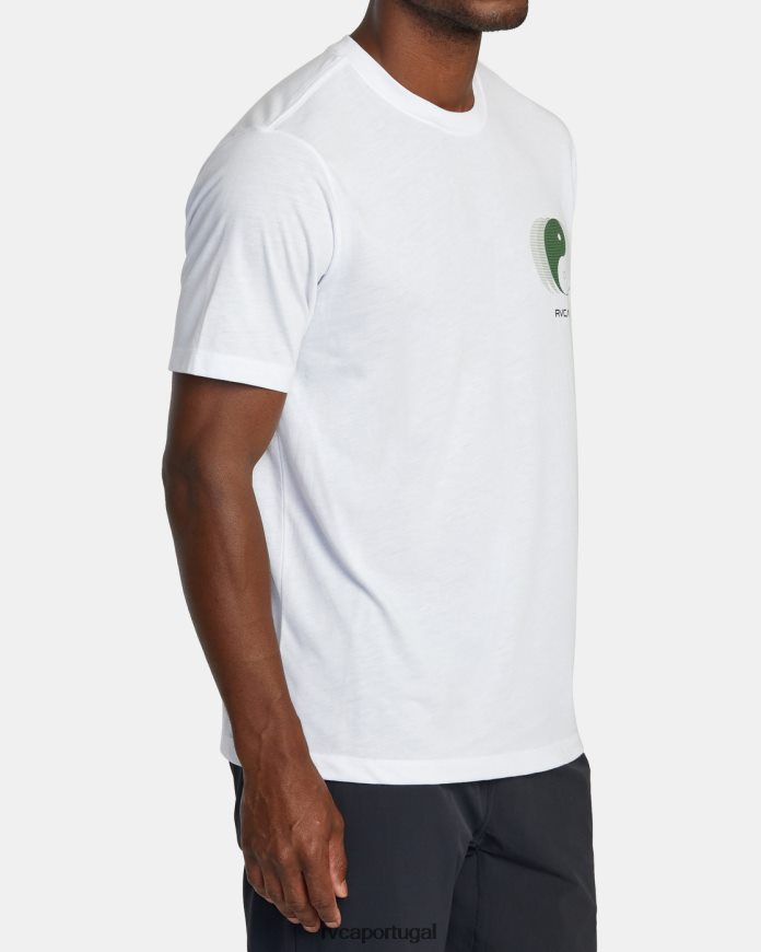 roupas RVCA homens camiseta com alfinete yin yang branco N00F2H373