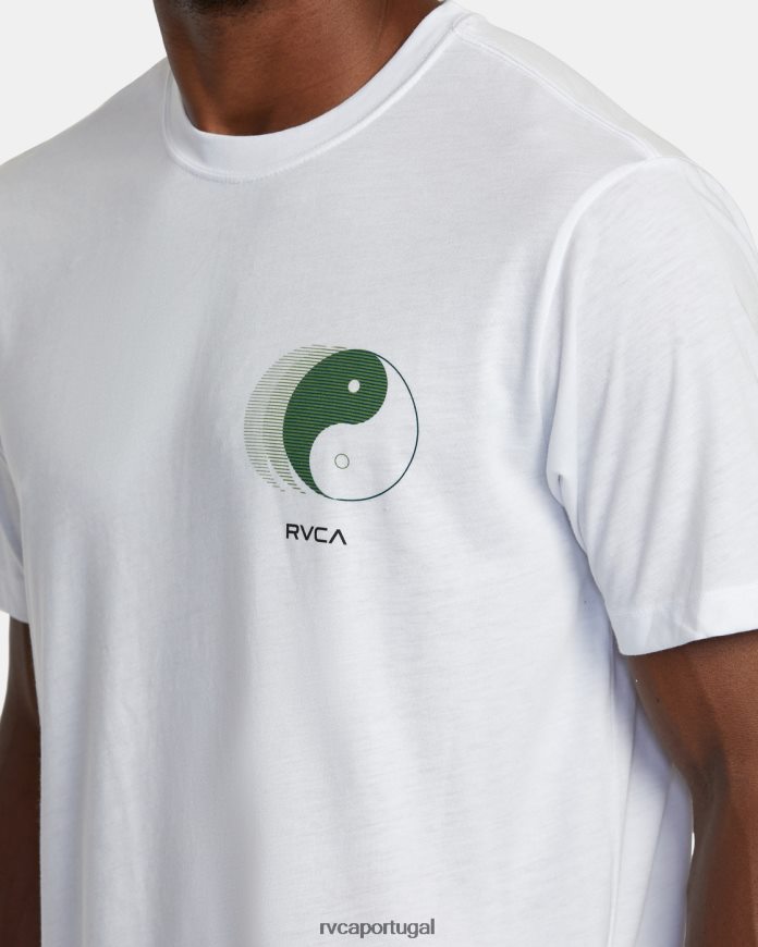 roupas RVCA homens camiseta com alfinete yin yang branco N00F2H373