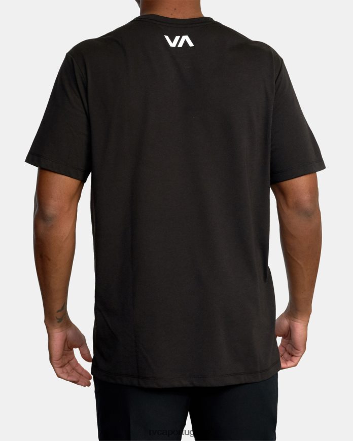 roupas RVCA homens camiseta ícone preto N00F2H586