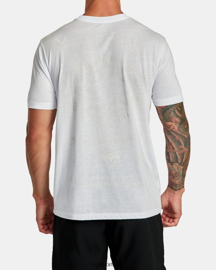 roupas RVCA homens camiseta esportiva va branco N00F2H200