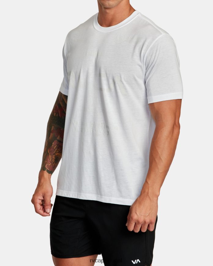 roupas RVCA homens camiseta esportiva va branco N00F2H200