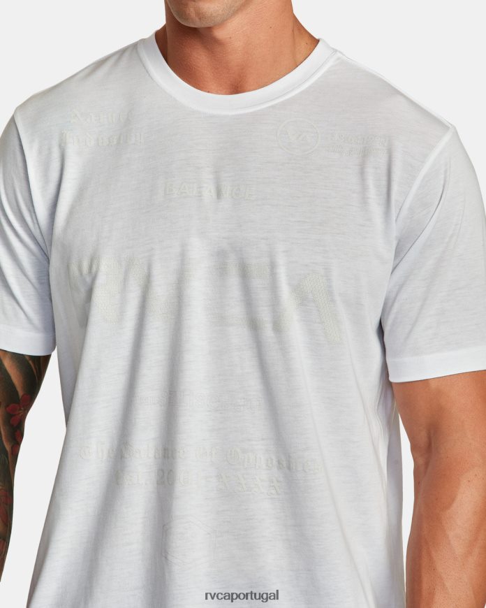 roupas RVCA homens camiseta esportiva va branco N00F2H200