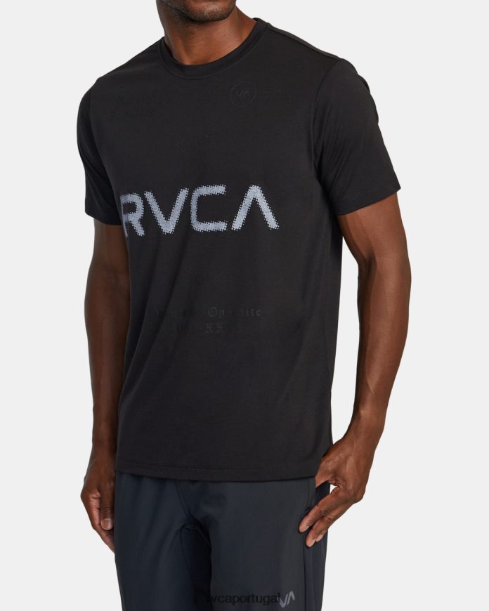 roupas RVCA homens camiseta esportiva va preto 2 N00F2H469