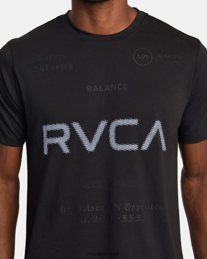 roupas RVCA homens camiseta esportiva va preto 2 N00F2H469