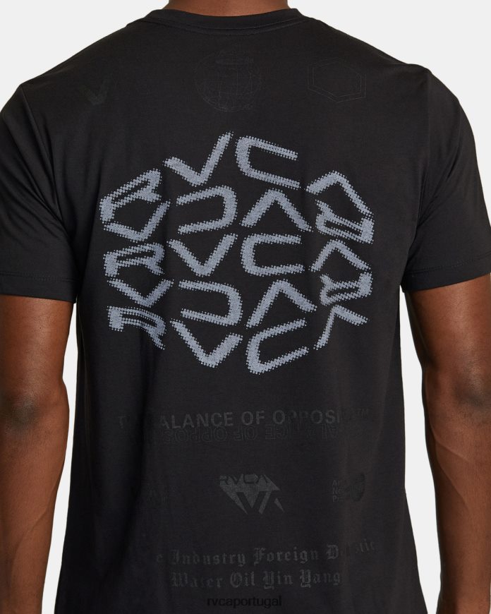 roupas RVCA homens camiseta esportiva va preto 2 N00F2H469