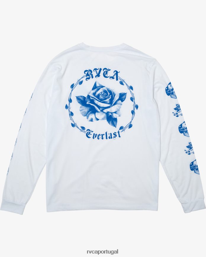 roupas RVCA homens camiseta everlast x benjamin jeanjean manga longa branco N00F2H108