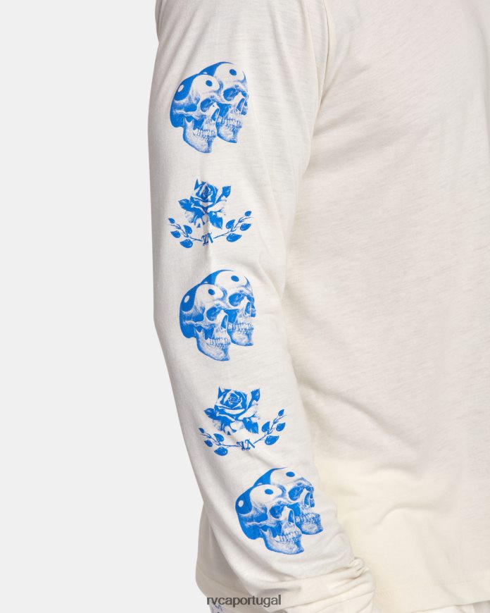 roupas RVCA homens camiseta everlast x benjamin jeanjean manga longa branco N00F2H108
